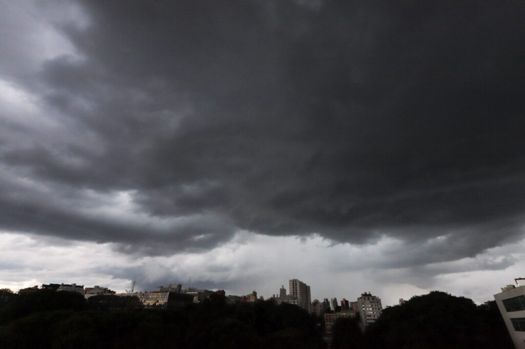 Temporal em Curitiba provoca queda de árvores e ventos de 78 km/h