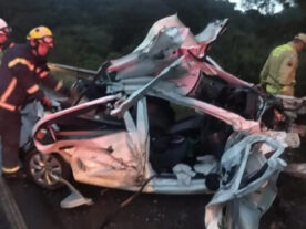 Idosa morre em grave acidente na PR-170, em Guarapuava