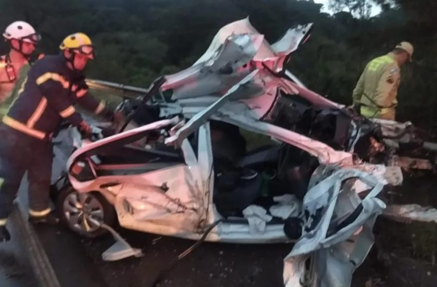 Idosa morre em grave acidente na PR-170, em Guarapuava