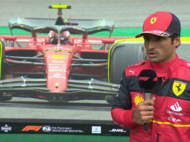 Sainz larga na pole no GP da Bélgica; Verstappen no fim do grid