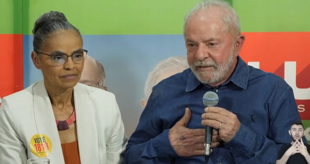 Marina declara apoio a candidatura de Lula em entrevista coletiva