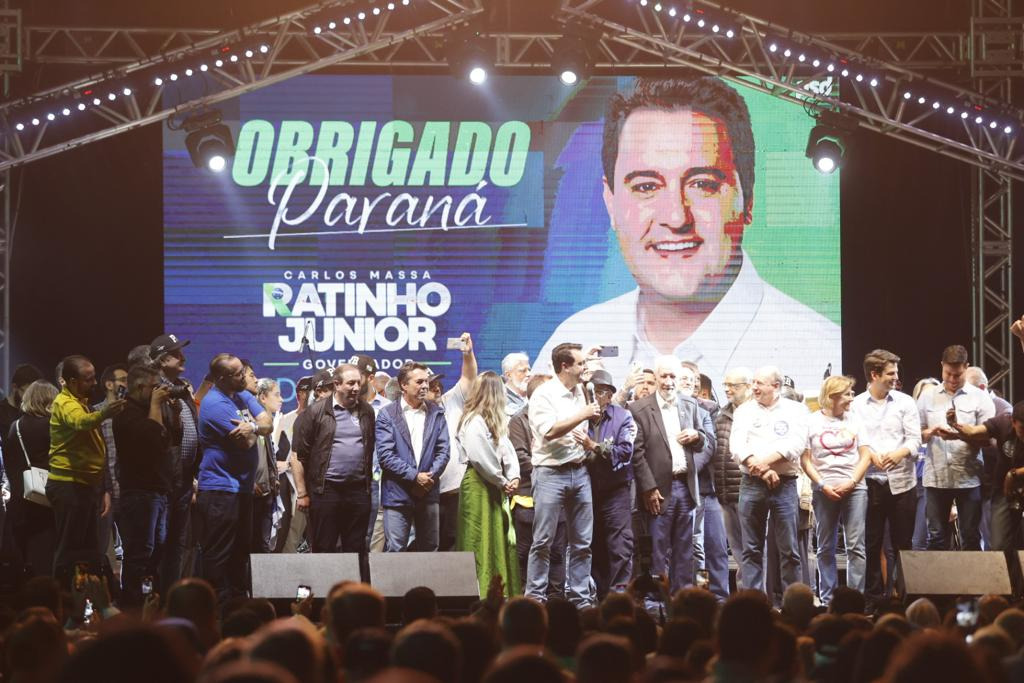 Reeleição de Ratinho Junior teve a maior votação da história do Paraná