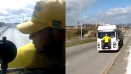 Quem é o bolsonarista agarrado ao caminhão que viralizou nas redes sociais