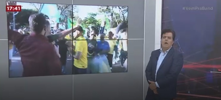 Equipe da TV Maringá/Band é agredida em manifesto pró Bolsonaro
