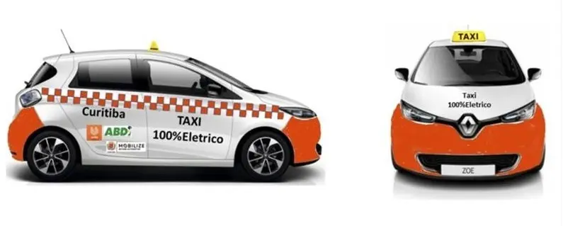 Táxis elétricos serão testados em Curitiba