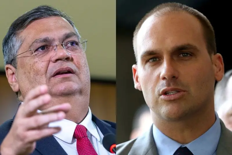 Flávio Dino manda PF analisar discurso de evento com Eduardo Bolsonaro