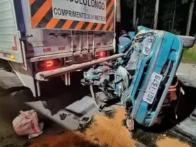 Motorista morre em grave acidente na BR-376, em Palmeira