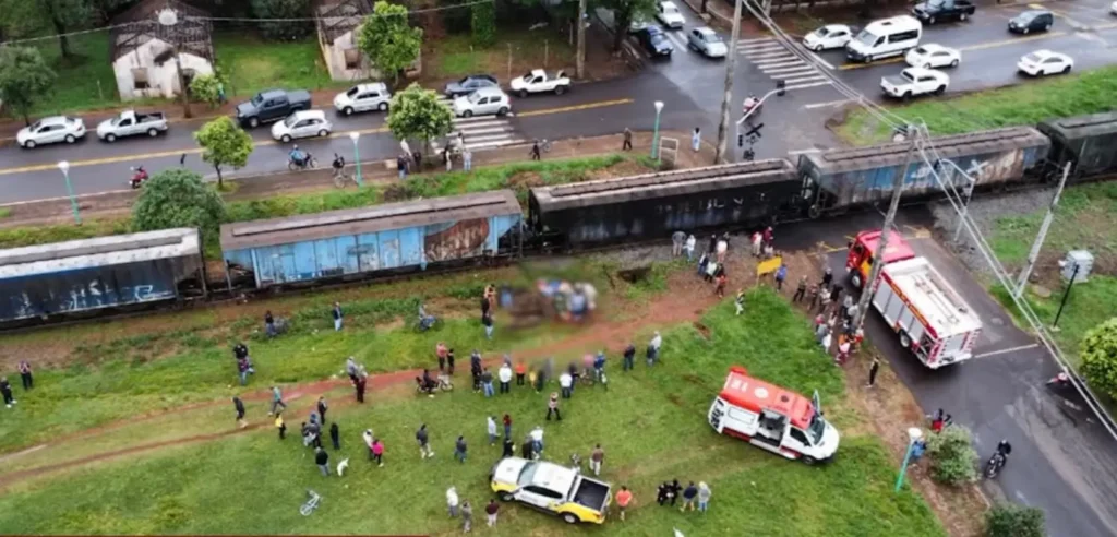 Homem fica gravemente ferido ao ser atropelado por trem em Mandaguari