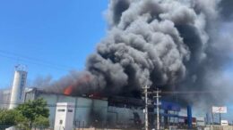 Incêndio destrói barracão de empresa na BR-277, em Cascavel