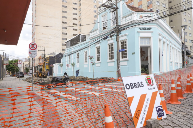 Ruas do Centro de Curitiba são bloqueadas para obras; veja quais