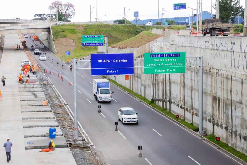 Linha Verde Norte: avanço nas obras abre retorno na Estrada da Ribeira